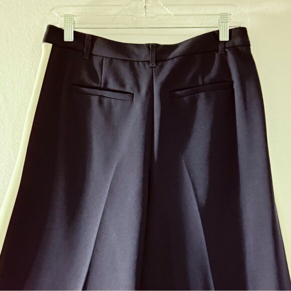 Michael Kors Cady Blue Tuxedo Stripe Ankle Pants Classy Sz 6 NWT - Picture 8 of 12